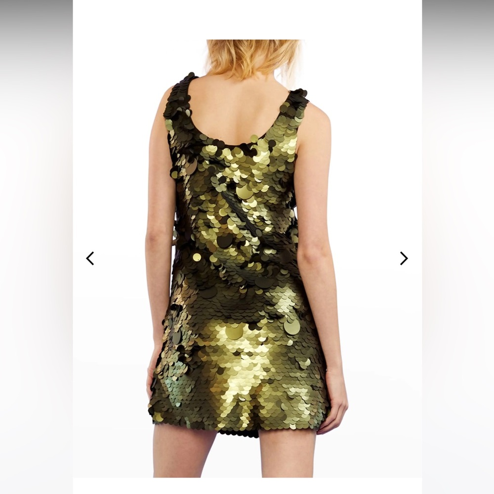 Cynthia Rowley green sequin dress NWT